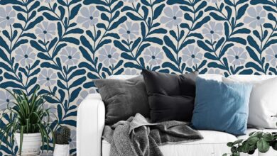 Blue Floral Wallpaper