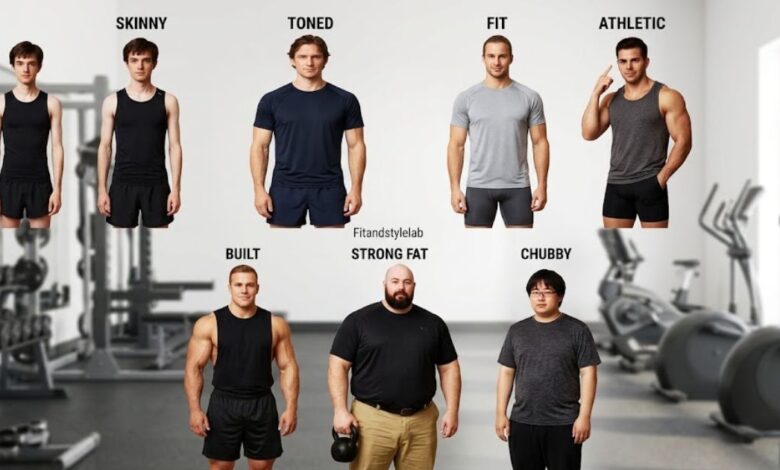 Illustration comparing the words chubby vs fat and their meanings