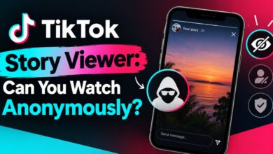 Smartphone showing a TikTok profile with a colored story ring, illustrating how the TikTok story viewer works